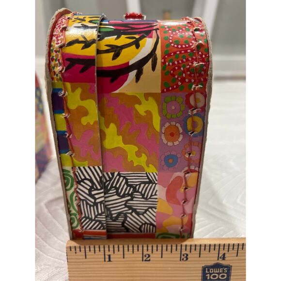 Petit Jour Paris “Elmer” Kids Suitcase Set Colorful Patchwork Elephant Set of 2 - Picture 9 of 13